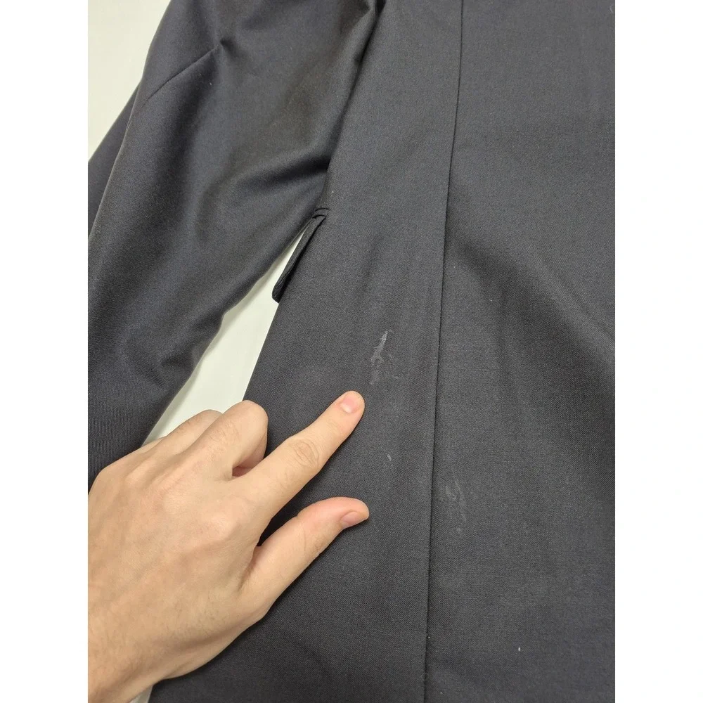 Brooks Brothers Loro piana Suit Jacket Mens M 39L Blue Wool 1818 Madison FLAW